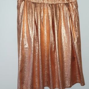 Metallic A-line skirt